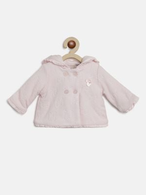 Jacquard Cardigan With Self Design